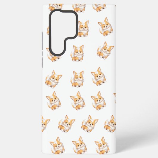 Cute Corgi Puppy Pattern Phone Case Samsung Galaxy Hülle (Rückseite)