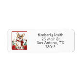 Cute Corgie Christmas Return Address  (Vorne)