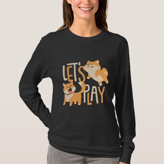 Cute Corgis Lets Play T-Shirt (Vorderseite)