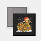 Cute Corn Snake Christmas Light Funny Corn Snake L Magnet (Vorderseite/Rückseite)