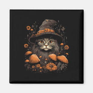 Cute Cottagecore Aesthetic Cat Mushroom Women Kids Magnet