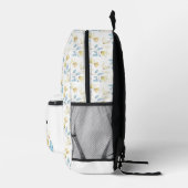 Cute Country Chic Watercolor Floral Personalized Bedruckter Rucksack (Rechts)