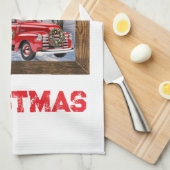 Cute Country Christmas Holiday Farm Kitchen Towel Geschirrtuch (Viertel Falte)