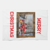 Cute Country Christmas Holiday Farm Kitchen Towel Geschirrtuch (Horizontal)
