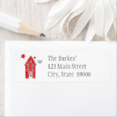 Cute Country Christmas Return Address Labels (Insitu)
