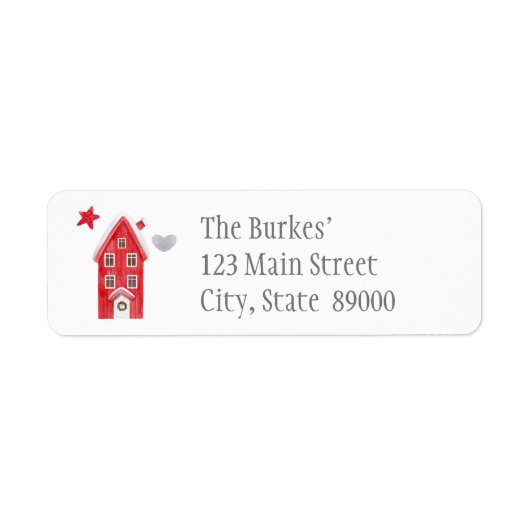 Cute Country Christmas Return Address Labels (Vorne)