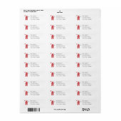 Cute Country Christmas Return Address Labels (Vorne)
