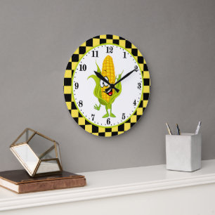 cute country corn wall decor große wanduhr
