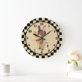 cute Country donkey lovers Große Wanduhr (Zuhause)