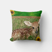 Cute Country Living Deer Throw Pillow Kissen (Vorderseite)