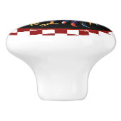 cute Country rooster Farmhouse decor Keramikknauf (Seitenansicht)