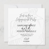 Cute Couple Hugging Script Engagement Party Save The Date (Vorderseite)