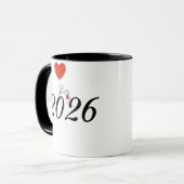 Cute Couple Love Mug – Romantic Cartoon Heart Desi Tasse (Vorderseite Links)