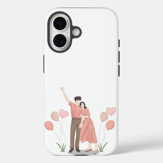Cute Couple Love Phone Case (Rückseite)