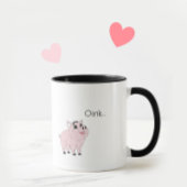 Cute couple of pink piggy tasse