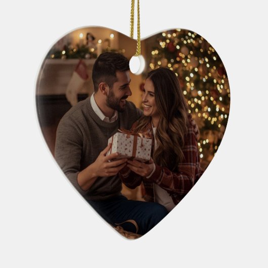 Cute Couples First Christmas Ornament | Custom (Rechts)