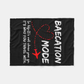 Cute Couples Trip Matching Vacation Baecation Mode Fleecedecke (Vorderseite (Horizontal))