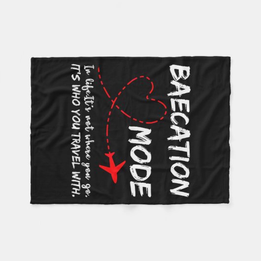 Cute Couples Trip Matching Vacation Baecation Mode Fleecedecke (Vorderseite (Horizontal))