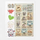 Cute & Courageous Animal Quote for kids Fleecedecke (Vorderseite)