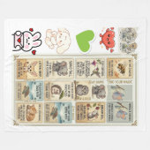 Cute & Courageous Animal Quote for kids Fleecedecke (Vorderseite (Horizontal))