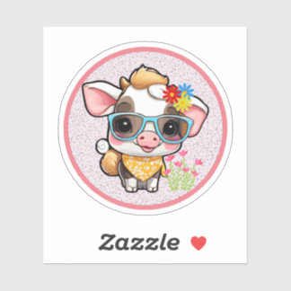cute cow aufkleber