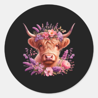 Cute Cow By Valentine Lover Love Runder Aufkleber