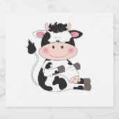 Cute Cow Cartoon Bierflaschenetikett (Einzelnes Label)