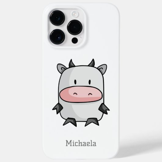 Cute Cow Cartoon Case-Mate iPhone Hülle (Rückseite)