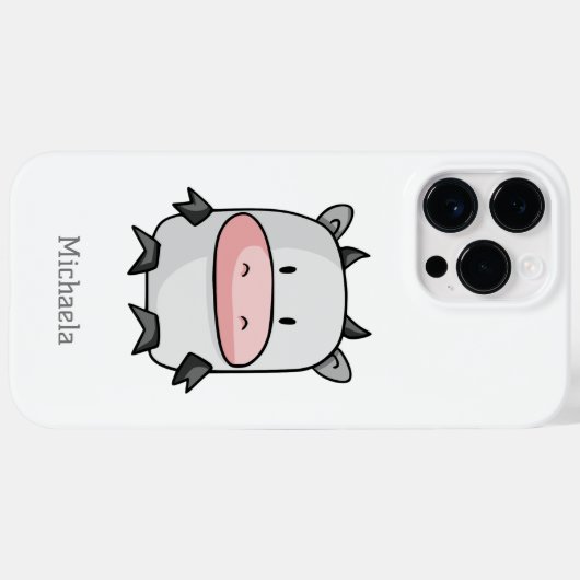Cute Cow Cartoon Case-Mate iPhone Hülle (Rückseite (Horizontal))