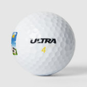 Cute Cow Cartoon Golfball (Logo)