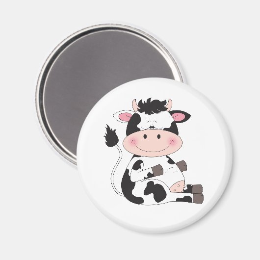 Cute Cow Cartoon Magnet (Vorderseite/Rückseite)