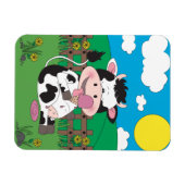 Cute Cow Cartoon Magnet (Horizontal)