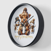 Cute Cow Christmas Wall Clock Uhr (Winkel)