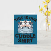 Cute Cow Couple This Is Our Cuddle  Karte (Gelbe Blume)