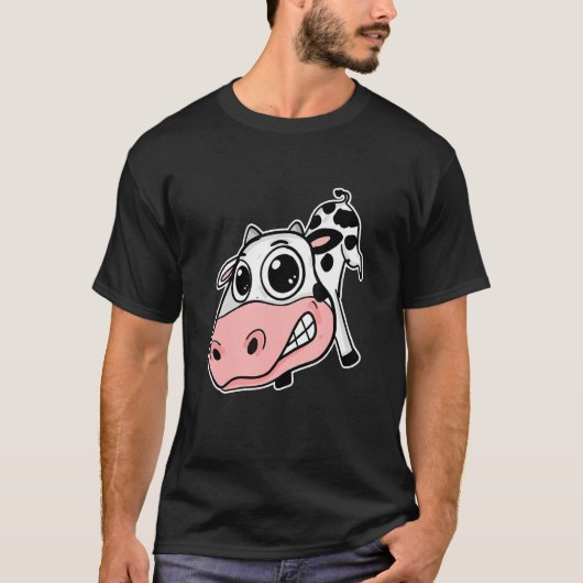 Cute Cow Cow Cow Big Cow Head T-Shirt (Vorderseite)