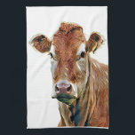 CUTE COW GESCHIRRTUCH<br><div class="desc">An art design of a cute cow.</div>