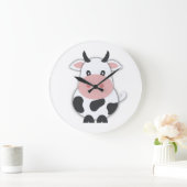 Cute Cow Große Wanduhr (Zuhause)