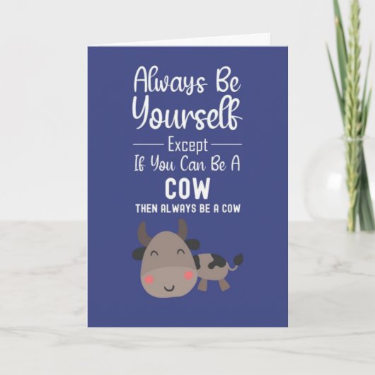 Cute Cow Lover Cards Funny Farm Animals Humor Karte (Vorderseite)