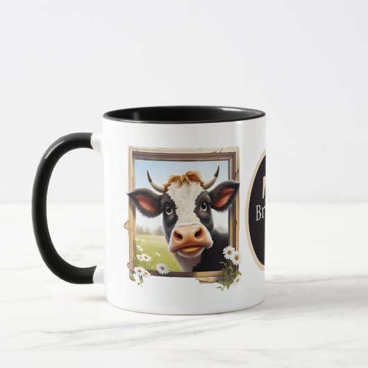 cute cow lovers add monogram tasse (Links)