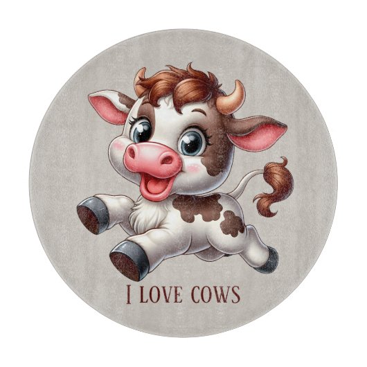 Cute cow lovers customizable schneidebrett (Vorderseite)