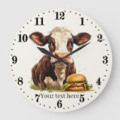 cute cow lovers kitchen große wanduhr (Vorderseite)