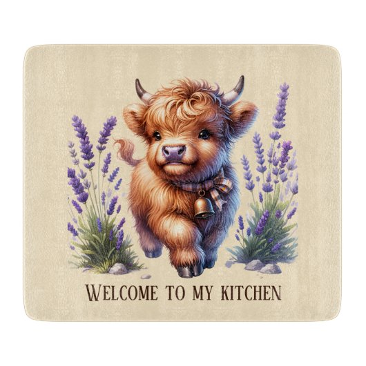 Cute cow lovers kitchen welcome schneidebrett (Vorderseite)