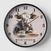 cute cow lovers office or kitchen uhr (Vorderseite)