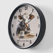 cute cow lovers office or kitchen uhr (Winkel)