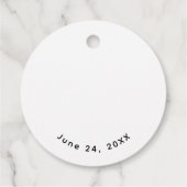 Cute Cow Moo Rustic Farm Party Animal Ball Geschenkanhänger (Rückseite)