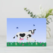 Cute Cow Mother’s Day Feiertagskarte (Stehend Vorderseite)