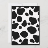 Cute Cow Print Sunflower Baby Shower Einladungen (Rückseite)