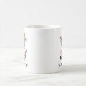 Cute Cow Reading a Book Custom Kaffeetasse (Mittel)