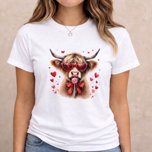 Cute Cow Valentine Gift Tri-Blend Shirt