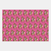 Cute Cowgirl Face Photo Custom Kids Birthday Geschenkpapier Set (Vorderseite 2)